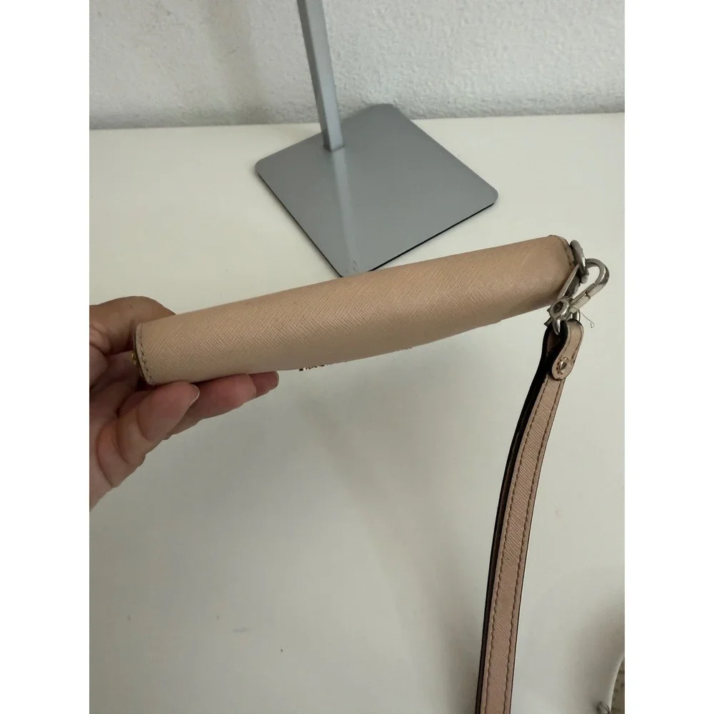 Michael‎ Kors Jet Set Blush Pink Saffiano Leather Zip Around Wristlet Wallet